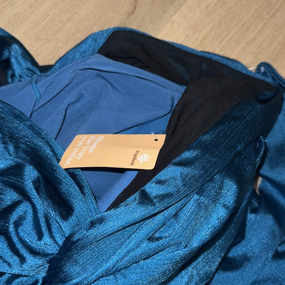 Popilush built in shapewear teal Dress (darker than pictured - Picture 10 of 13